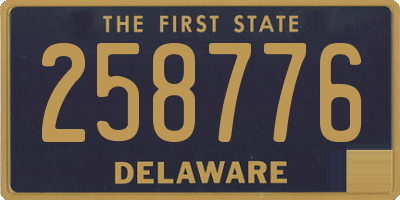 DE license plate 258776