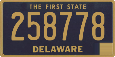 DE license plate 258778