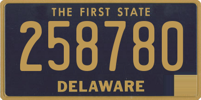 DE license plate 258780