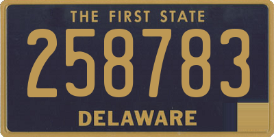 DE license plate 258783