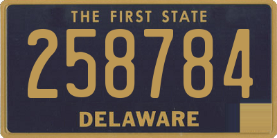 DE license plate 258784