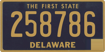 DE license plate 258786