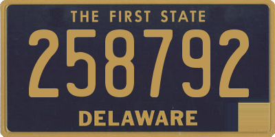 DE license plate 258792