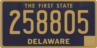 DE license plate 258805