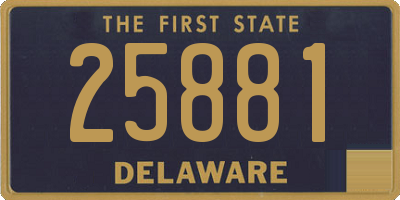 DE license plate 25881