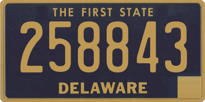 DE license plate 258843