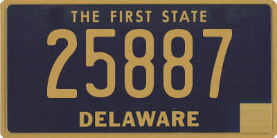 DE license plate 25887