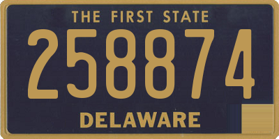 DE license plate 258874