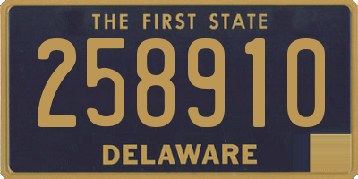 DE license plate 258910