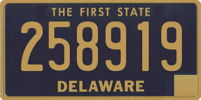 DE license plate 258919