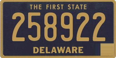 DE license plate 258922