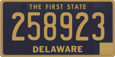 DE license plate 258923