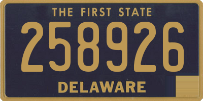 DE license plate 258926