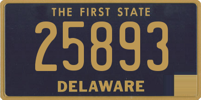 DE license plate 25893