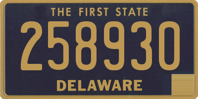 DE license plate 258930
