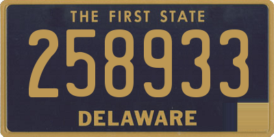 DE license plate 258933