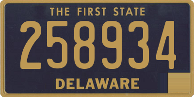 DE license plate 258934