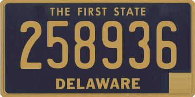 DE license plate 258936