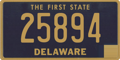 DE license plate 25894