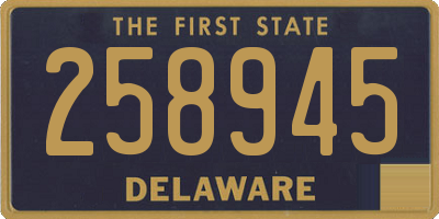 DE license plate 258945