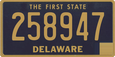 DE license plate 258947