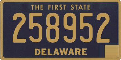 DE license plate 258952