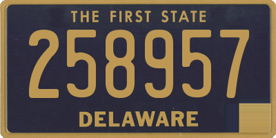 DE license plate 258957