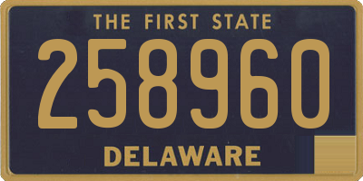 DE license plate 258960