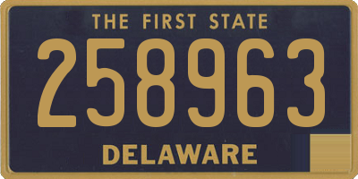 DE license plate 258963