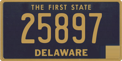 DE license plate 25897