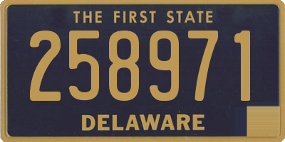 DE license plate 258971