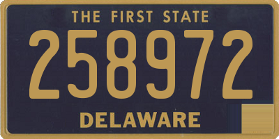 DE license plate 258972