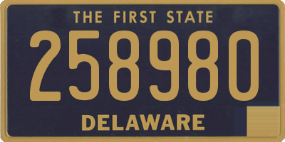 DE license plate 258980