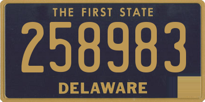 DE license plate 258983