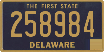 DE license plate 258984