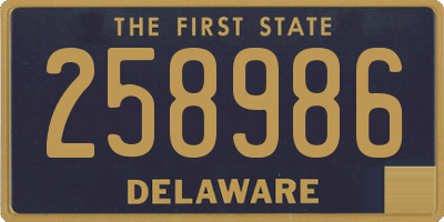 DE license plate 258986