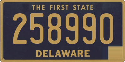 DE license plate 258990