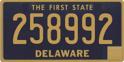 DE license plate 258992