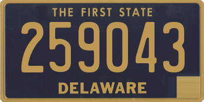 DE license plate 259043