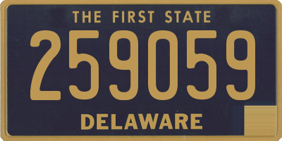 DE license plate 259059