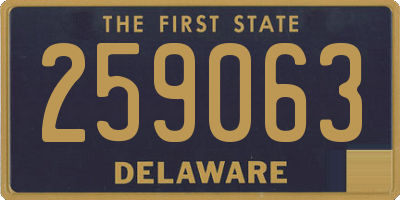 DE license plate 259063