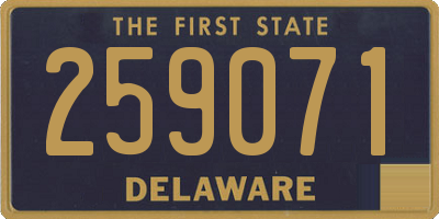 DE license plate 259071