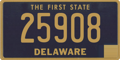 DE license plate 25908