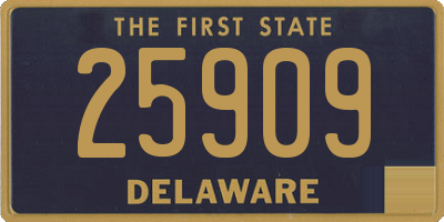 DE license plate 25909