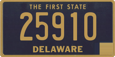 DE license plate 25910