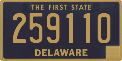 DE license plate 259110