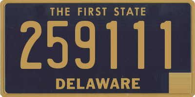 DE license plate 259111