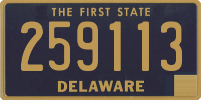 DE license plate 259113