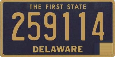 DE license plate 259114