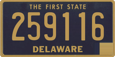 DE license plate 259116